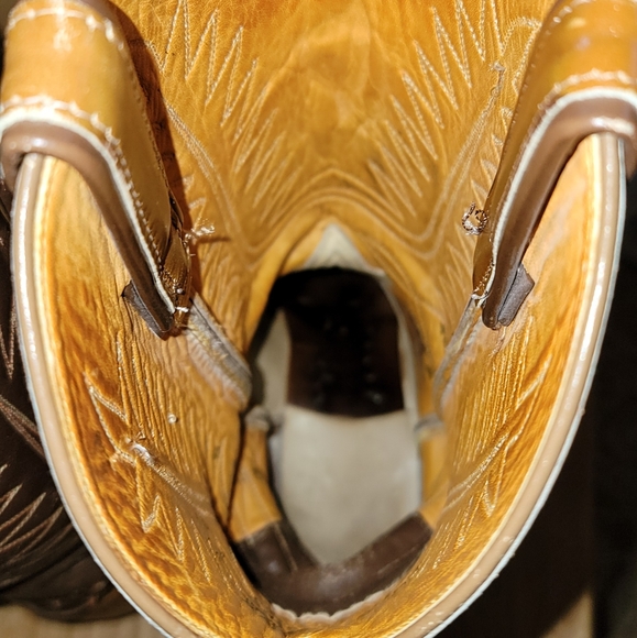 Tony Lama Gold Label Wingtip Cowboy Boots 8D - Picture 4 of 6